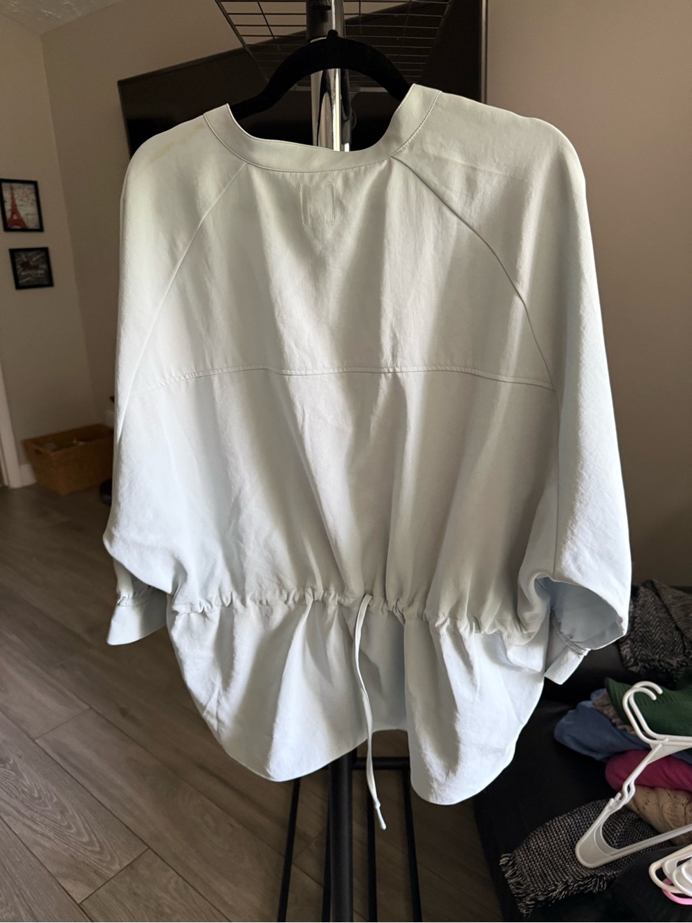 NIC+ZOE Light Blue V-Slit Balloon Sleeve Blouse - Picture 3 of 3